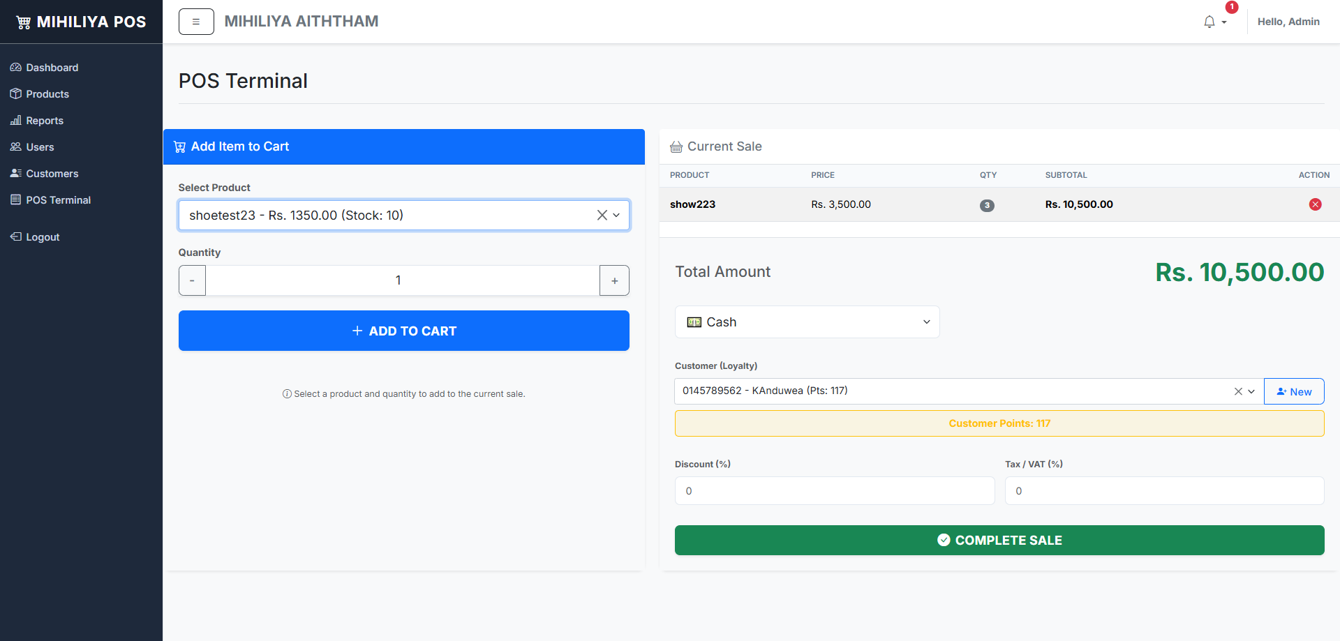 Mihiliya POS - Inventory & Sales Management System