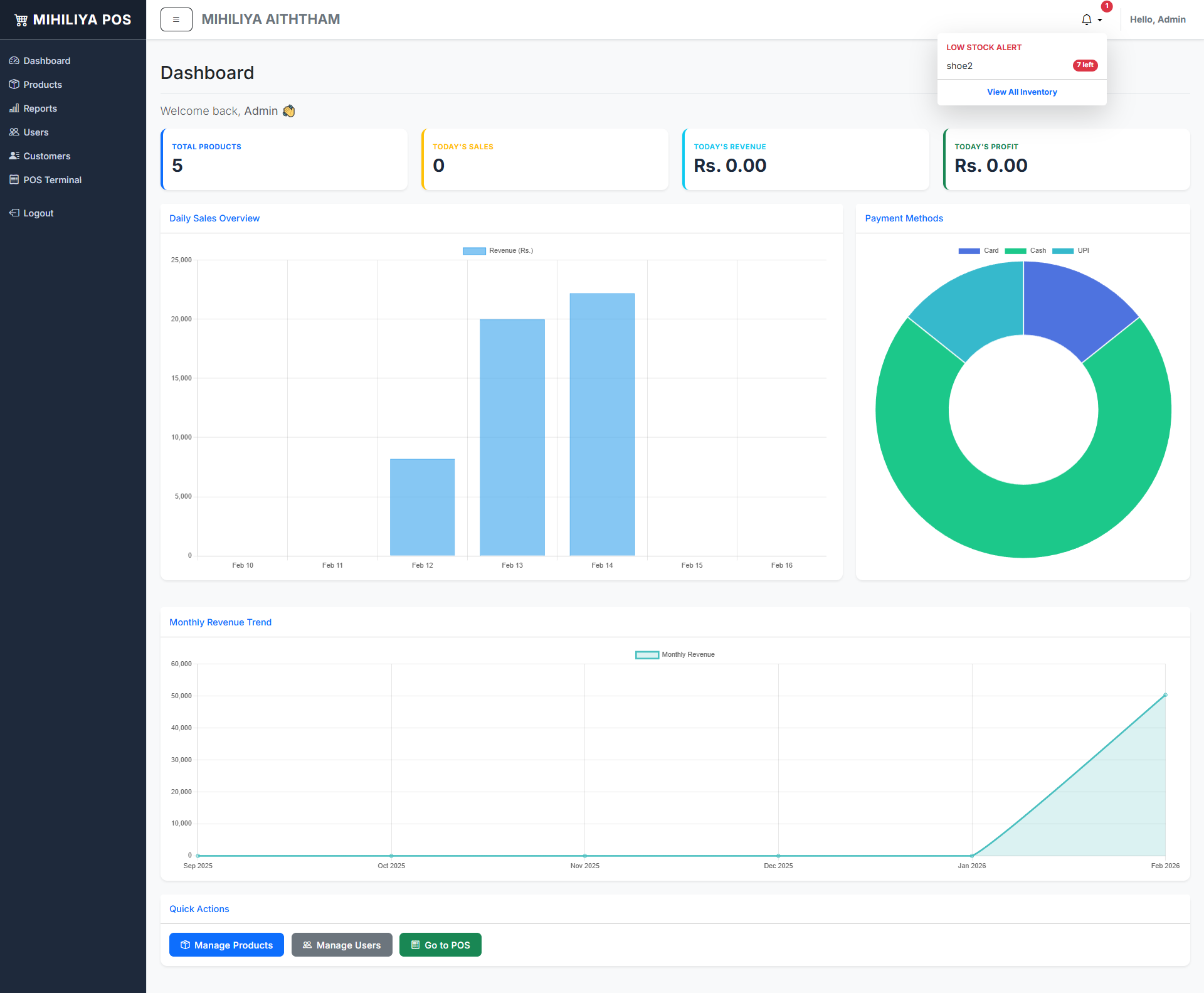 Mihiliya POS - Inventory & Sales Management System