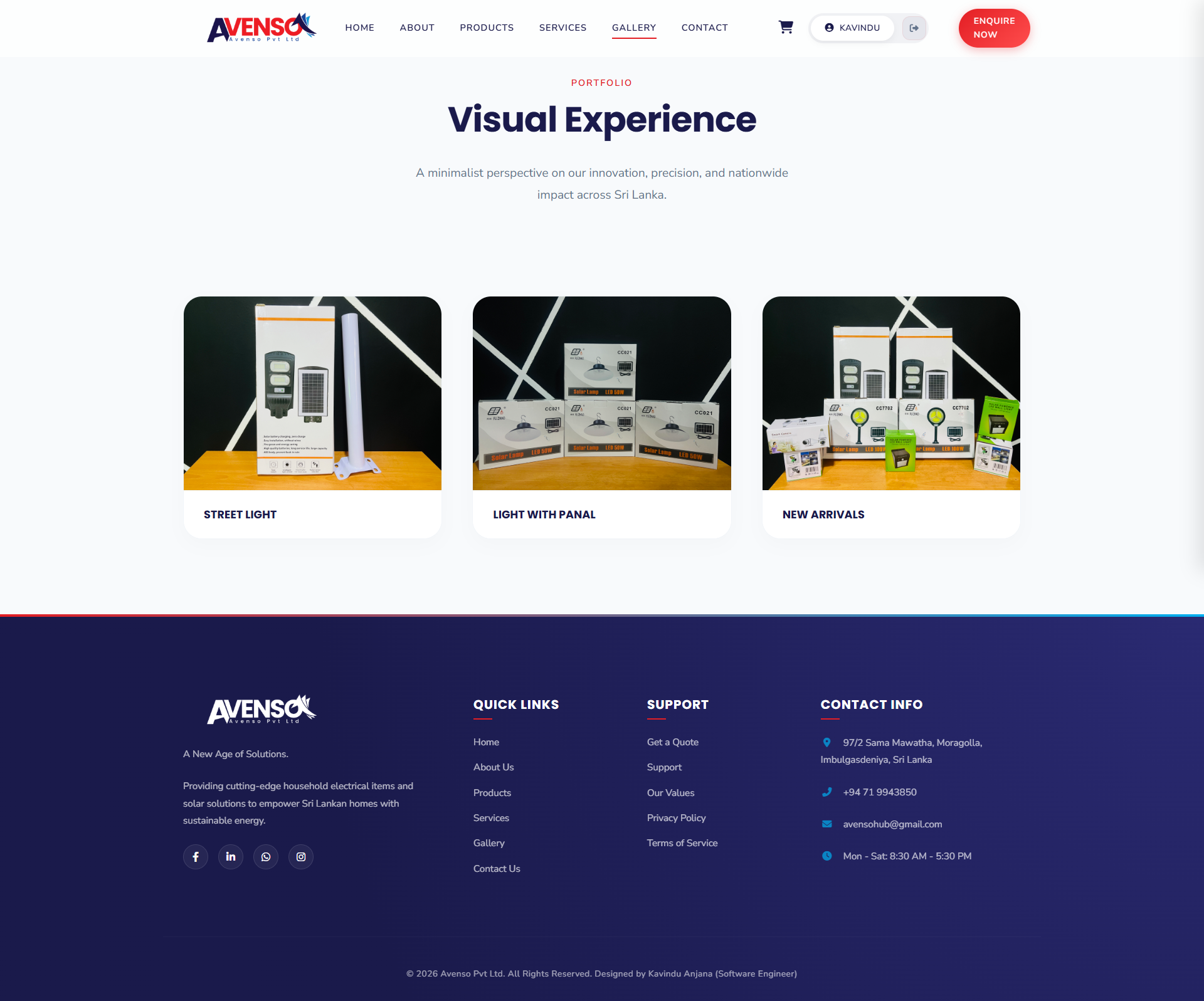 Avenso Pvt Ltd Website
